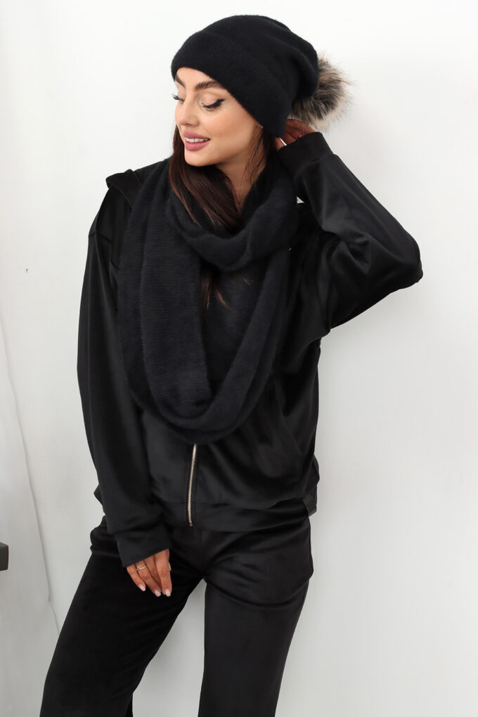 CZAPKA & KOMIN alpaka czarna