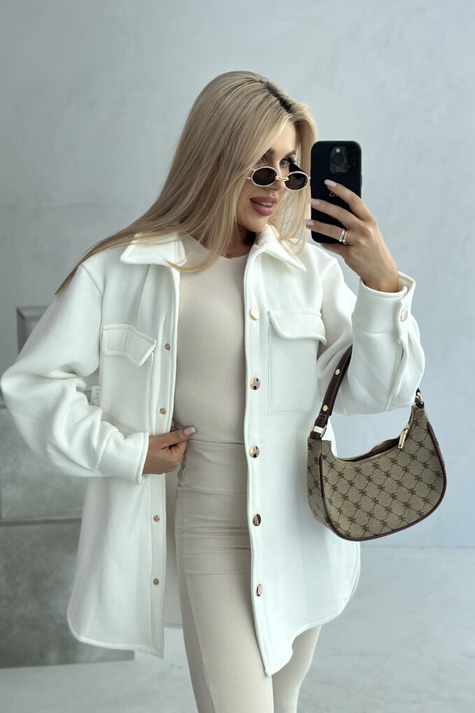 MELODY kurtka bawełniana, biała