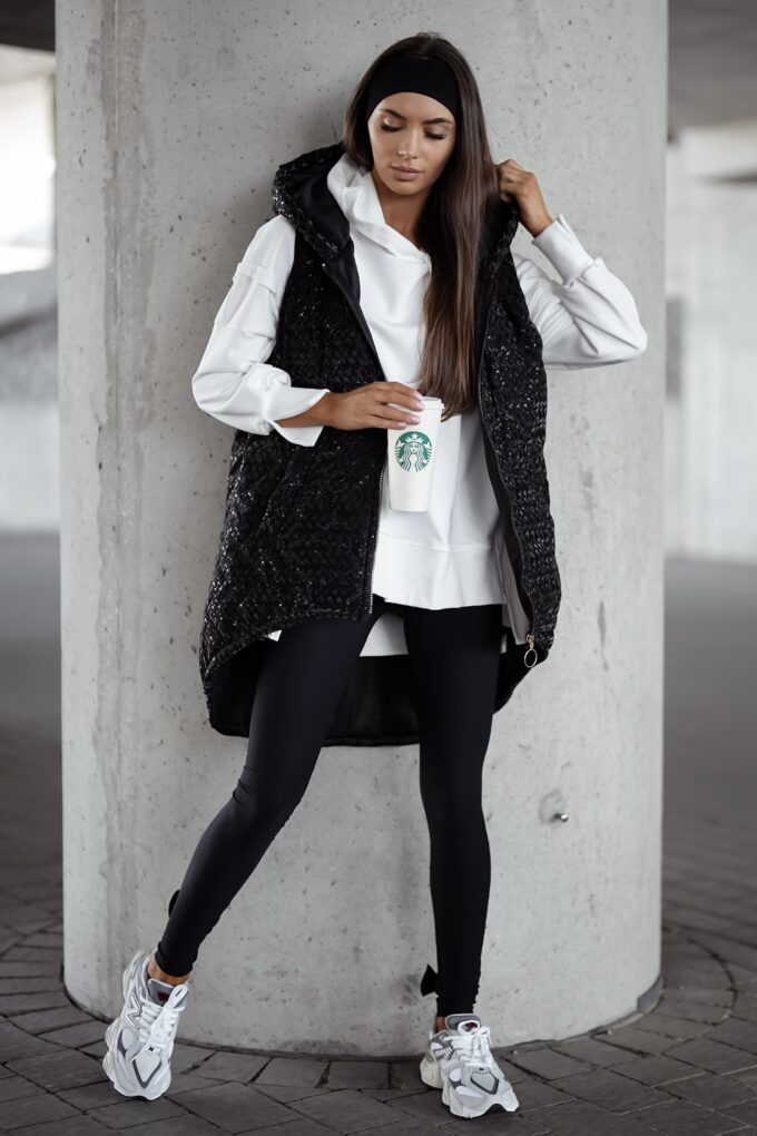 GLAMOUR DELUXE kamizelka, czarna