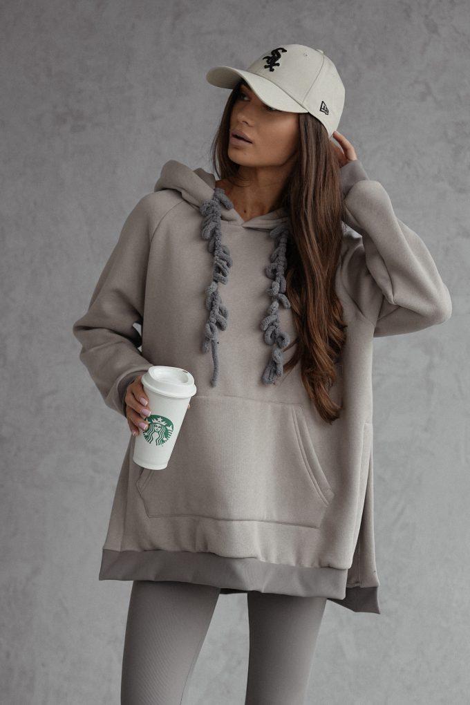 ANGEL bluza z rozcięciami, fango