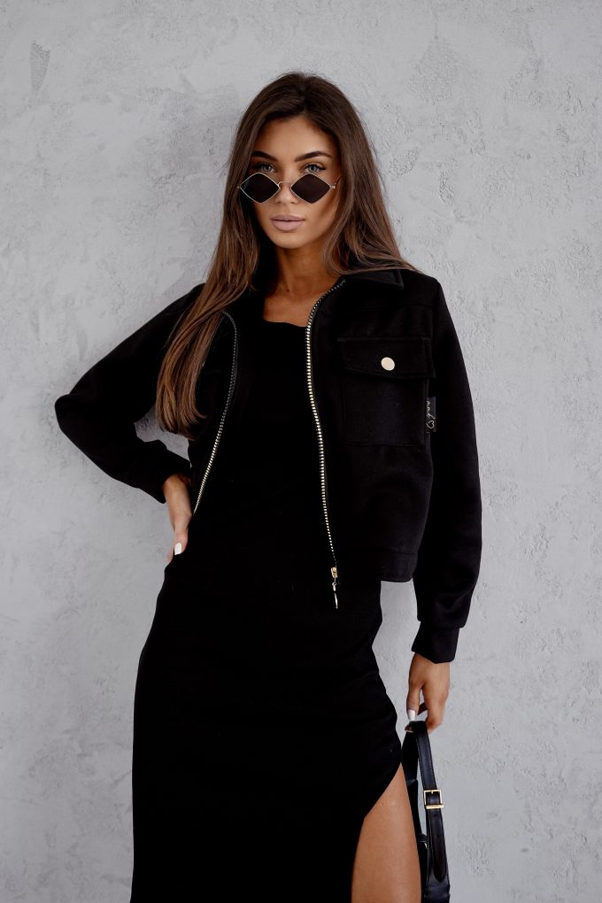 NANCY kurtka typu bomber, czarna