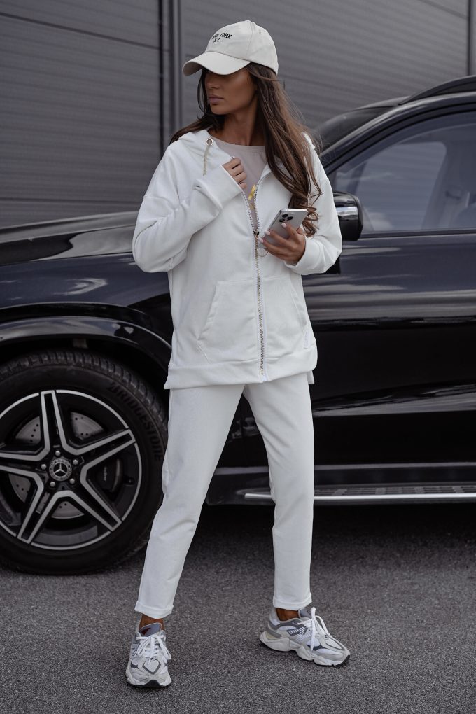 FLOW bluza rozpinana, biała