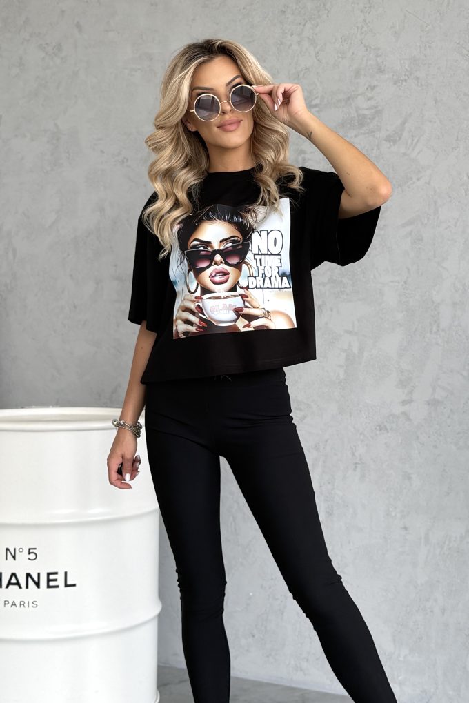 RIO NO TIME FOR DRAMA bluzka, czarna