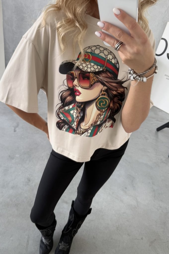 RIO QUEEN bluzka, beżowa