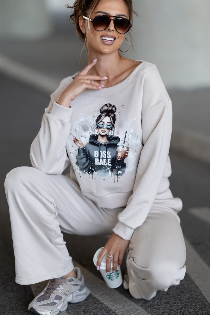 EMMA BOSS BABE bluza, beż