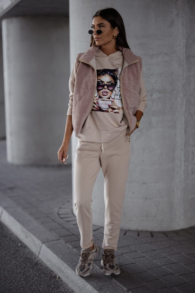 CALM spodnie, beżowe