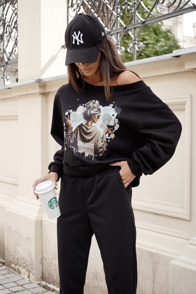 EMMA DRAMATIC bluza, czarna