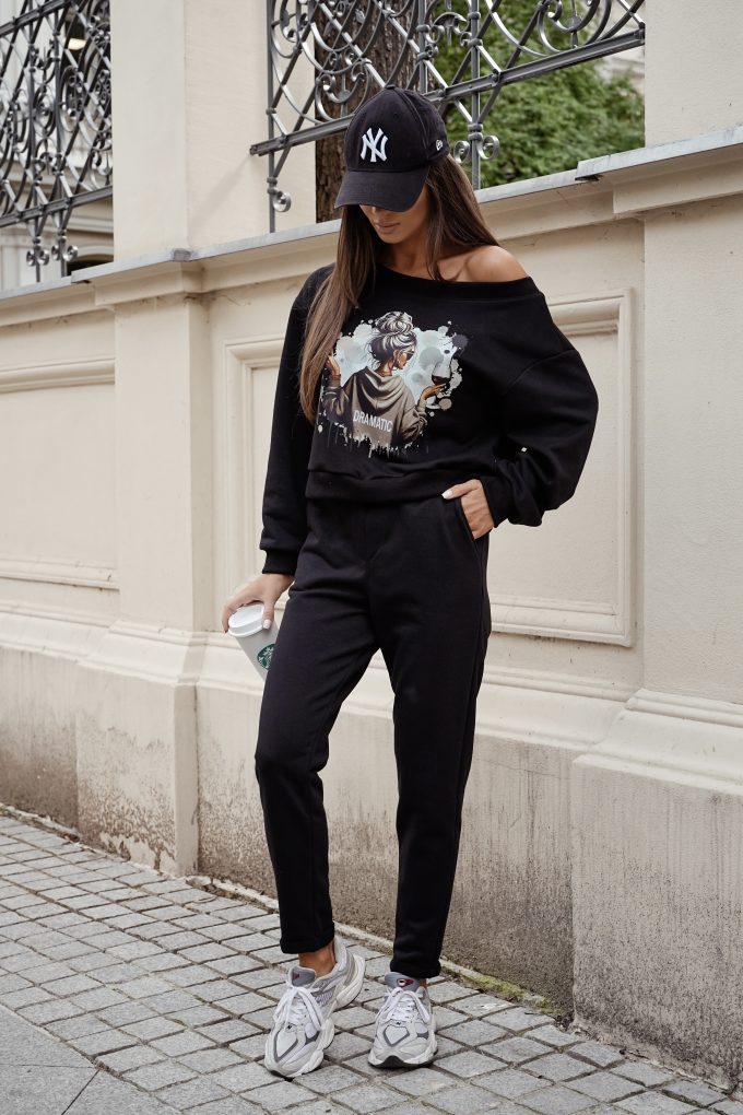 CALM spodnie, czarne