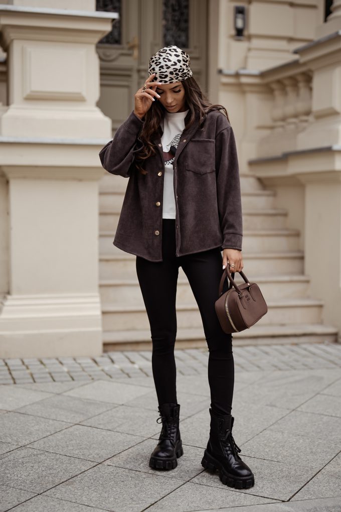 HARPER koszula sztruks premium, czekolada