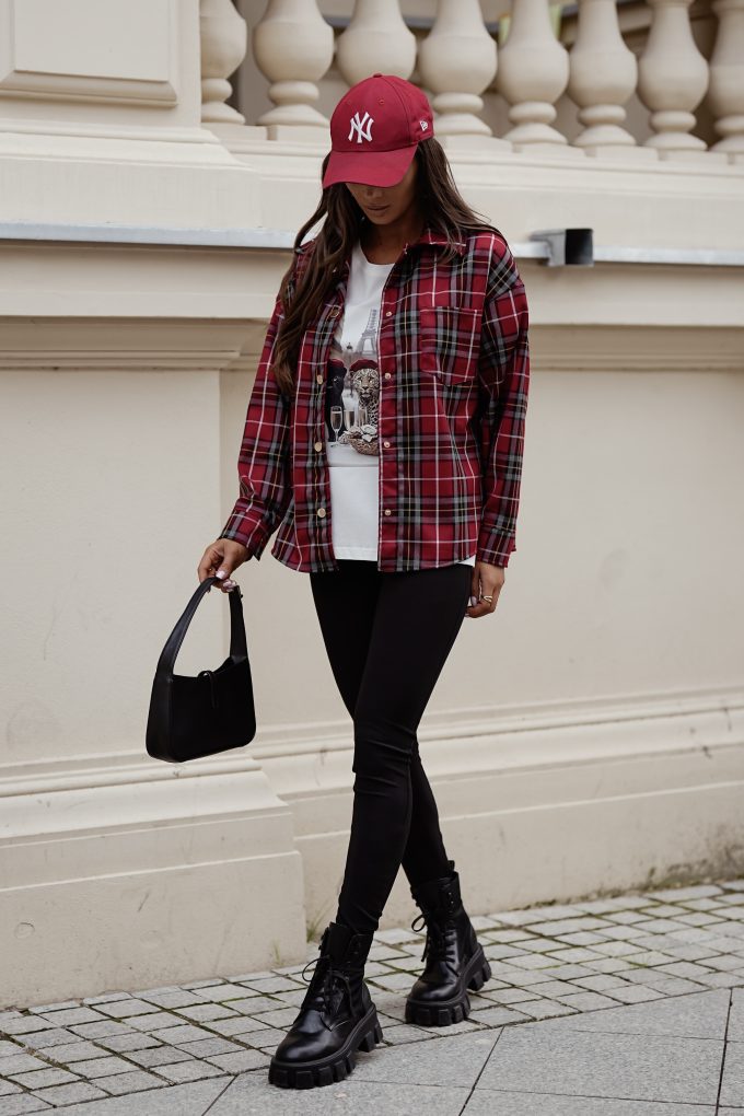 HARPER koszula w kratkę, czerwona