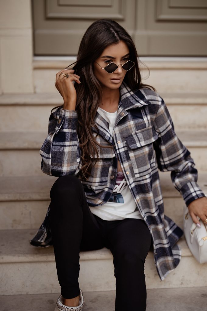 MELODY FLANELA kurtka koszulowa, denim