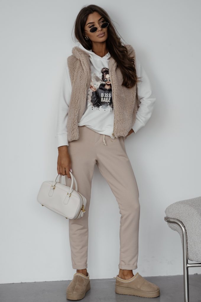 FLUFFY VEST misiowa kamizelka, beż