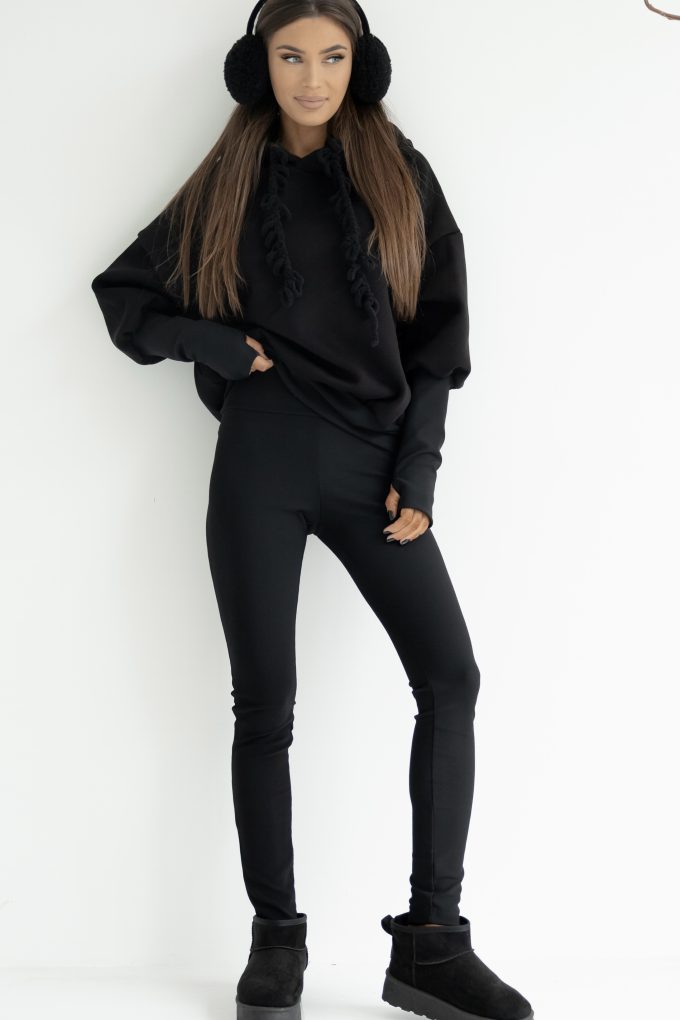 PUSH UP legginsy, czarne