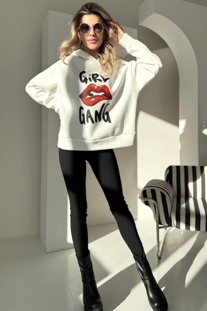 BESTIE KISS bluza, biała