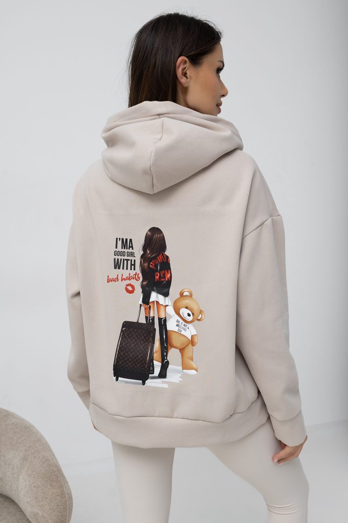 BACK ICON TEDDY bluza beż