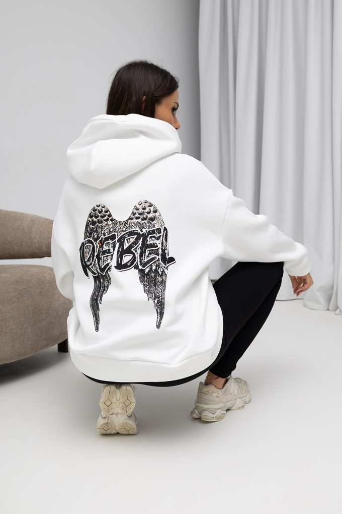 BACK ICON WINGS bluza biała